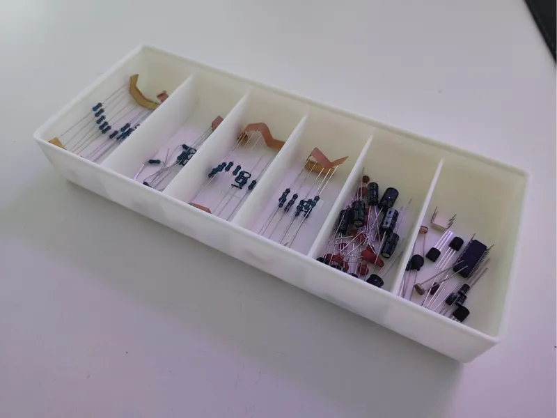 Gridfinity 2x5 Bin: 6-Way Easy-Pick Organizer