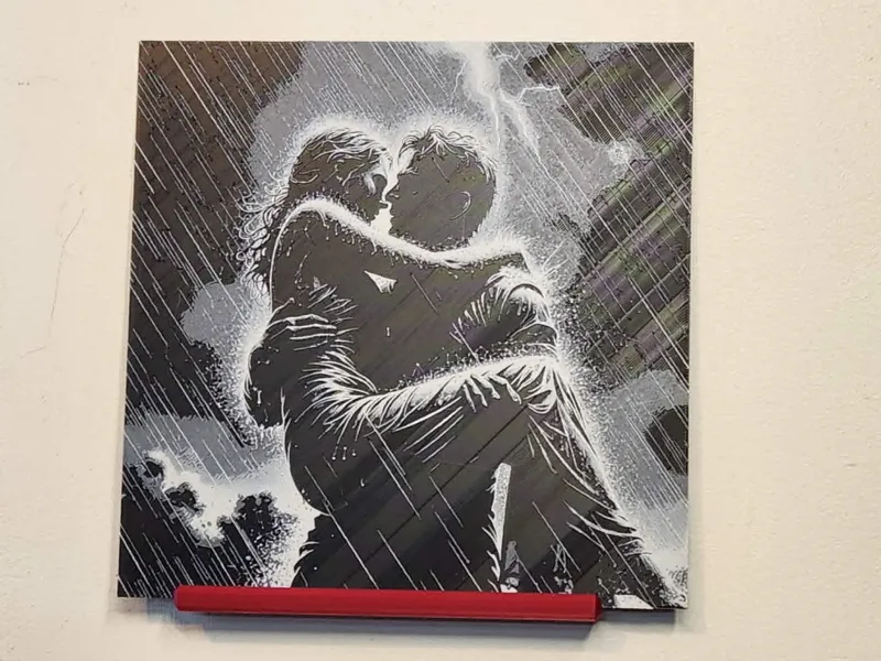 Hueforge - Passionate Kiss in Rain Storm