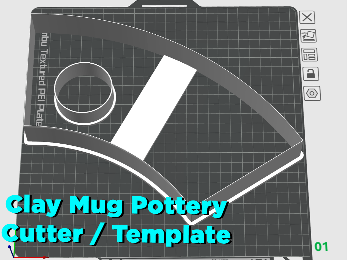 Clay / Ceramic / Pottery Mug Cutter Template