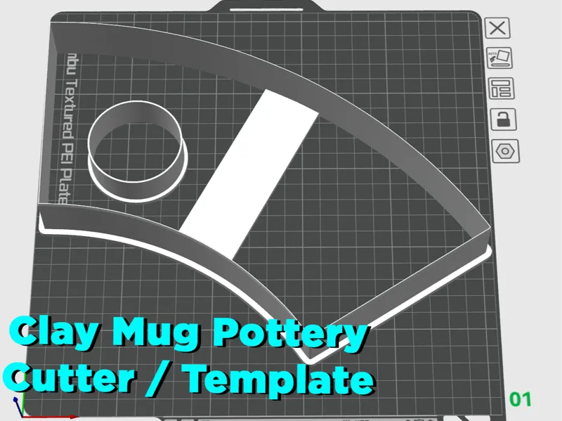 Clay / Ceramic / Pottery Mug Cutter Template