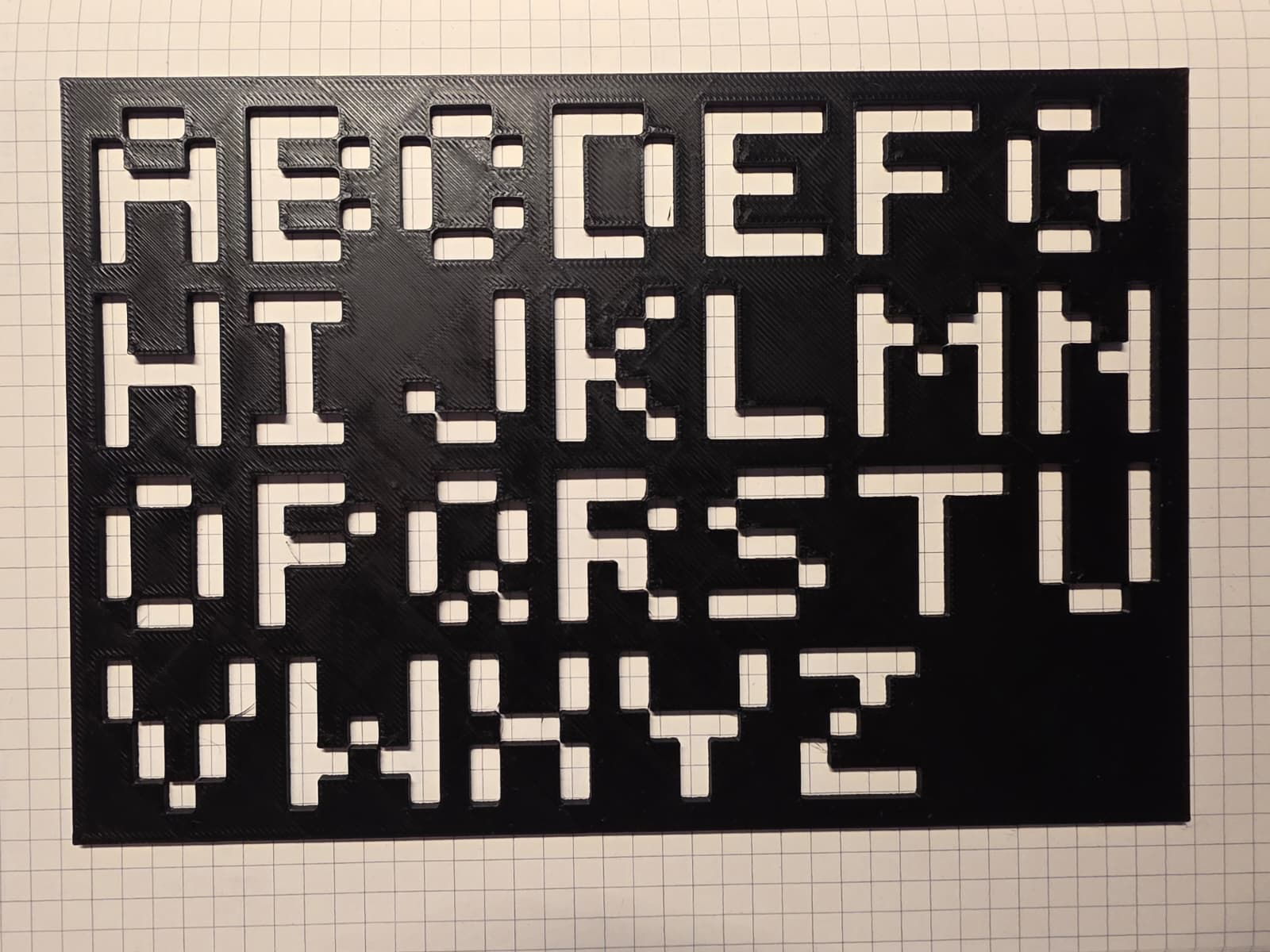 Pixelated Font Stencil