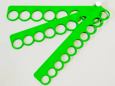Ring size gauge. US sizes.