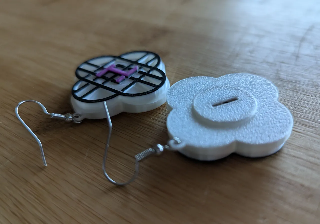 Huntrix earrings with LED - Kpop earrings view 4