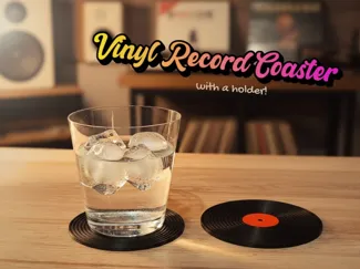 Vinyl Record Coaster Set