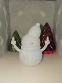 Lampe bonhomme de neige façon tricot — photo 2