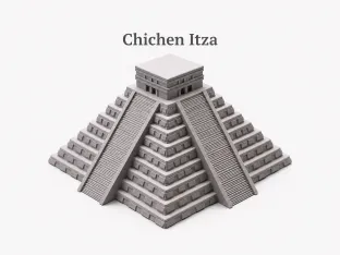 CHICHEN ITZA ANCIENT MAYA TEMPLE MINIATURE