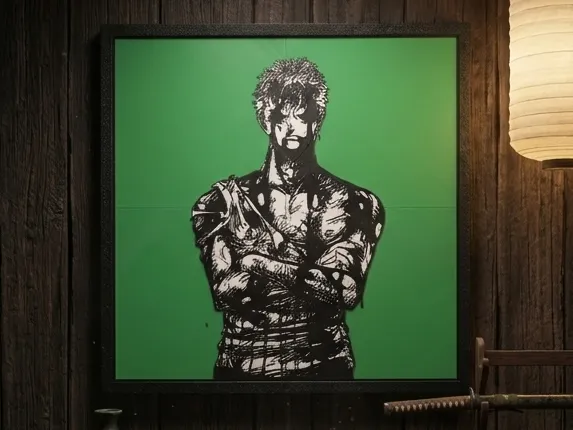 Roronoa Zoro - Hueforge Wall Art | 40x40cm 