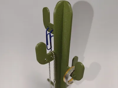 Cactus Ring & Earring Stand