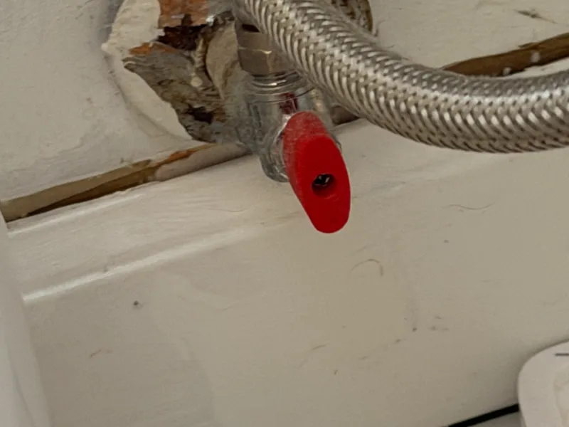 Toilet water valve knob