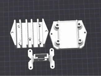 Electronics Mount for Speedybee F405 wing & 3x ESC
