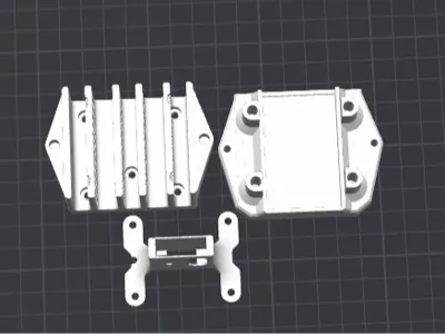 Electronics Mount for Speedybee F405 wing & 3x ESC