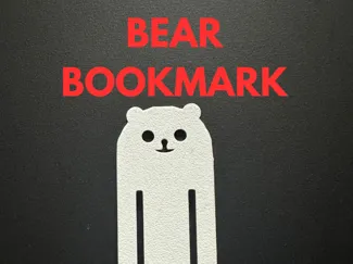 Bear bookmark, only 10 minutes to print