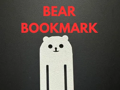 Bear bookmark, only 10 minutes to print