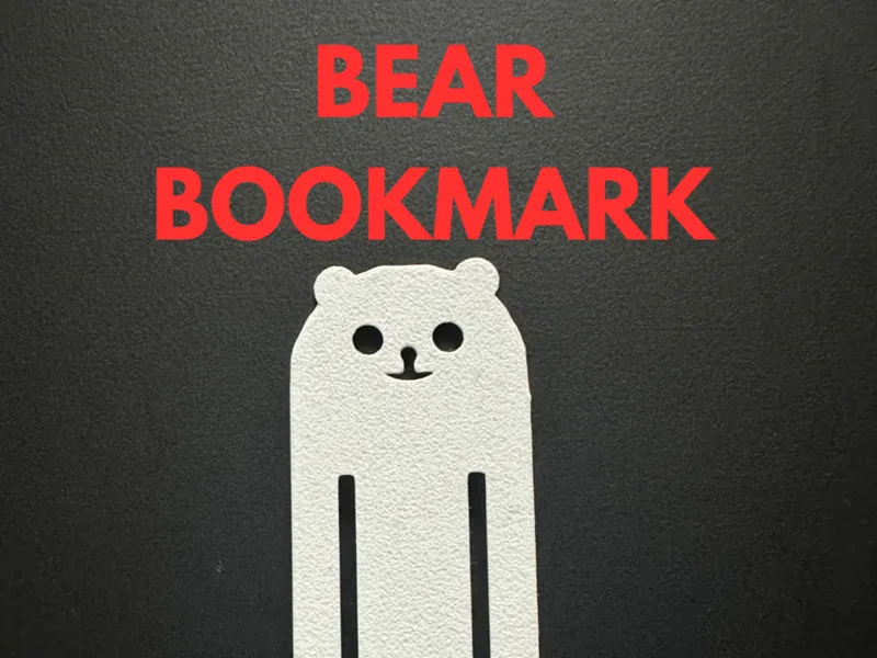 Bear bookmark, only 10 minutes to print