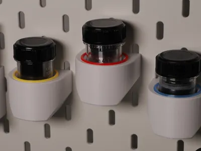 Ikea Skadis microscope objective Lens Holder RMS