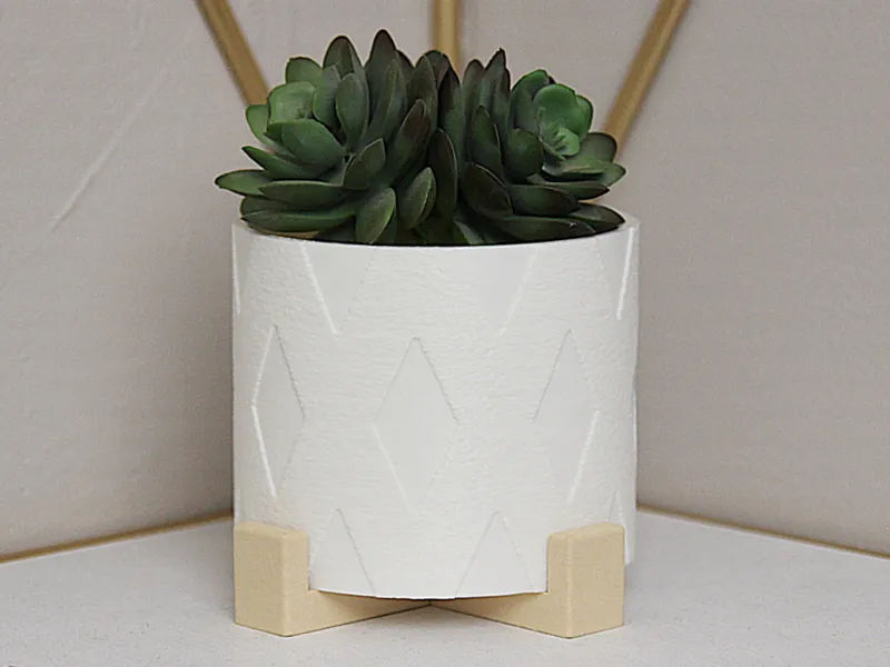 Geometric Pattern Planter - Fuzzy Skin
