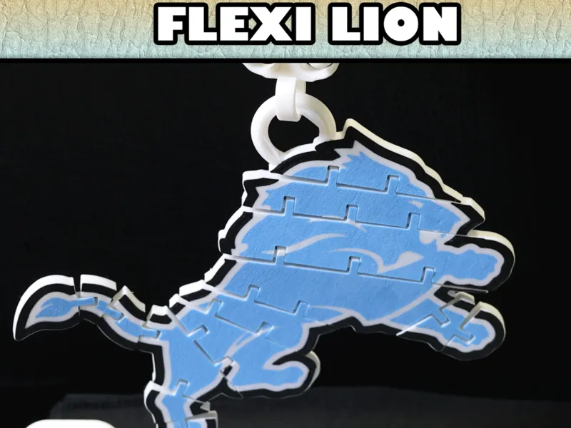 Detroit Lions FLEXI Pendant -for Chain Necklace