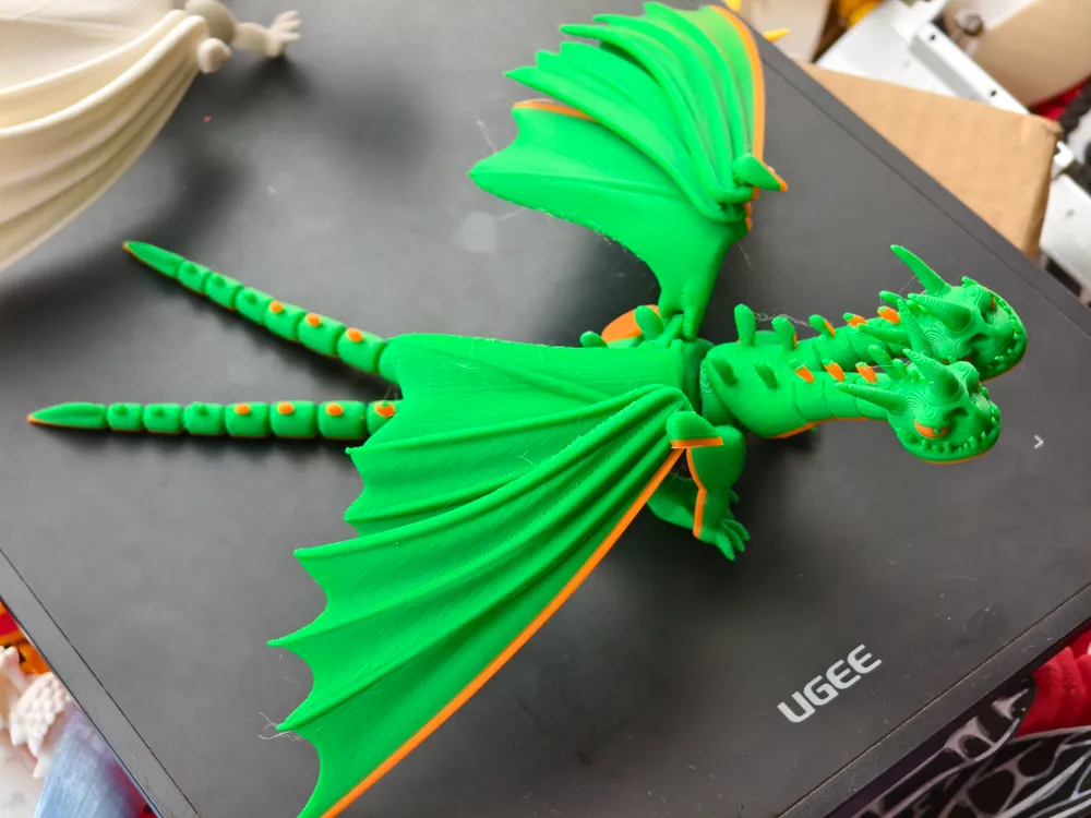 Spezielles Design, zweiköpfige Drachenfigur, dekoratives Sammlerstück