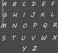 Alphabet style cartoon fin — photo 6