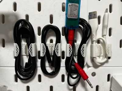 Ikea Skadis Pegboard Accessories Cable Organizer Data Cable Storage