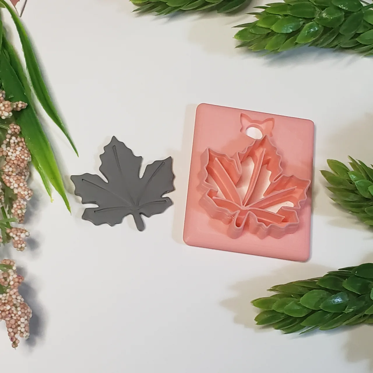 Fall Leaf Polymer Clay Earring Cutter view 2