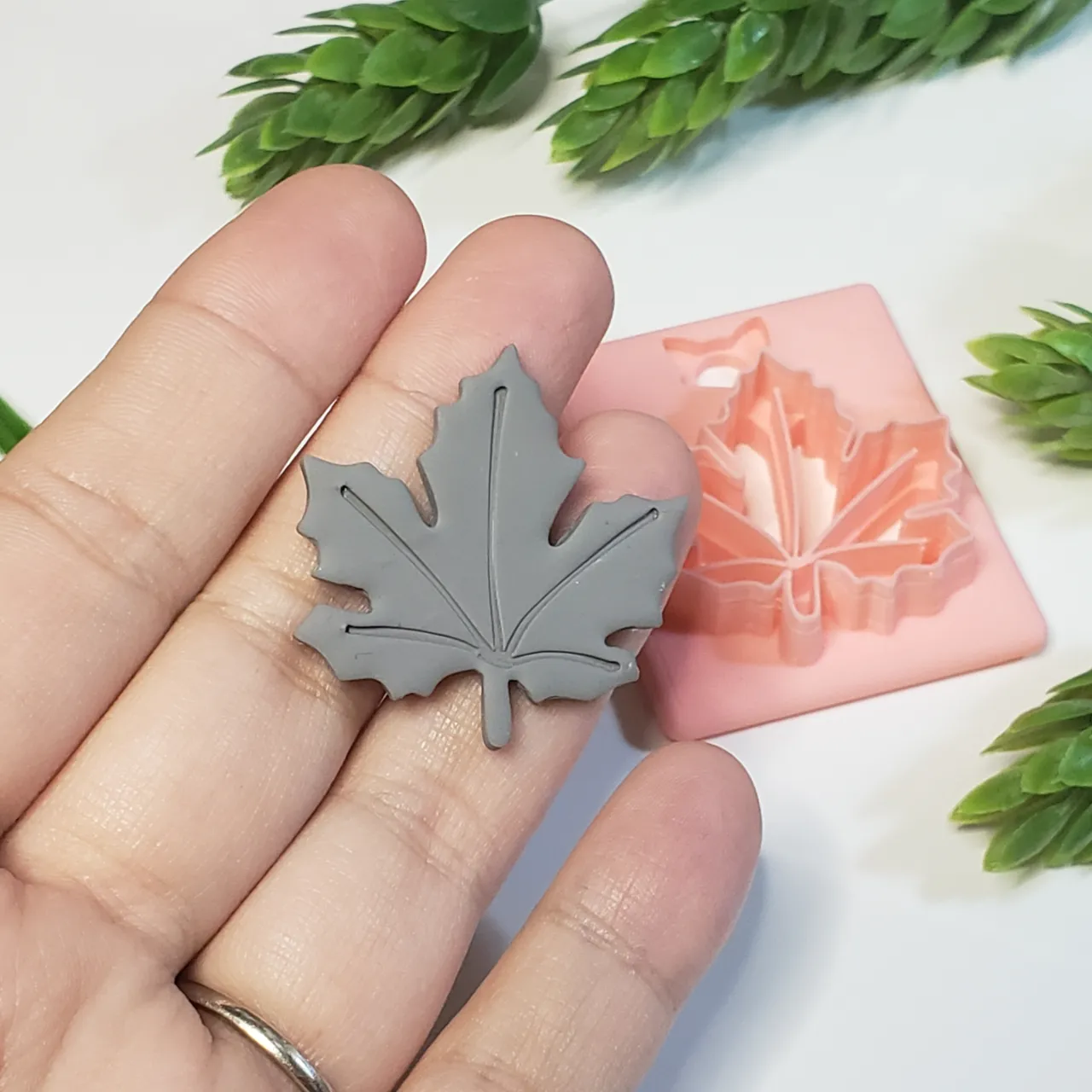 Fall Leaf Polymer Clay Earring Cutter view 4
