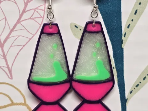Retro lava lamp earring's