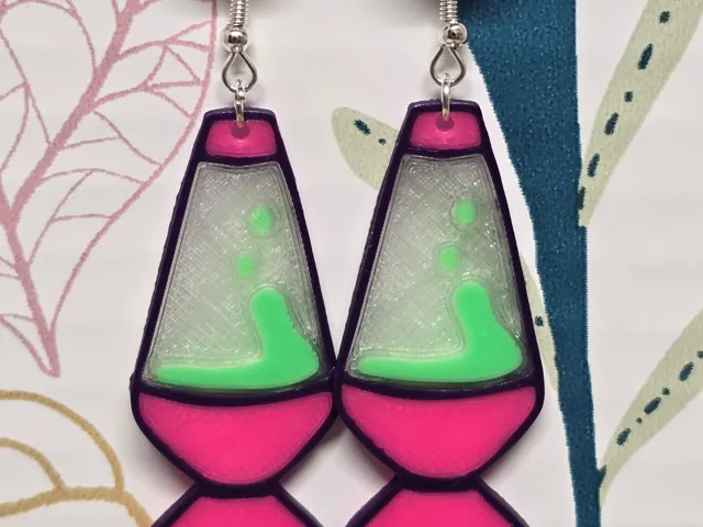Retro lava lamp earring's