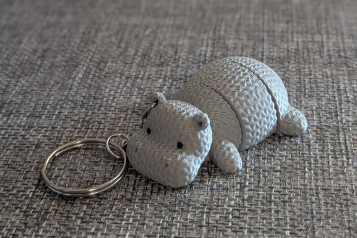 Miniatura 2 do modelo 3D Mini Hippopotamus - Articulated Knitted Animal