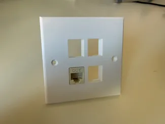 Wall Plate for 4 Keystone - 60mm European Wall Box