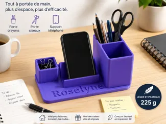 Organisateur de bureau personnalisable avec nom