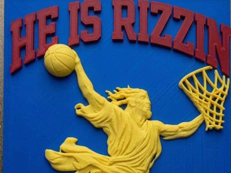 He Is Rizzin' — Easter Relief Sculpture 