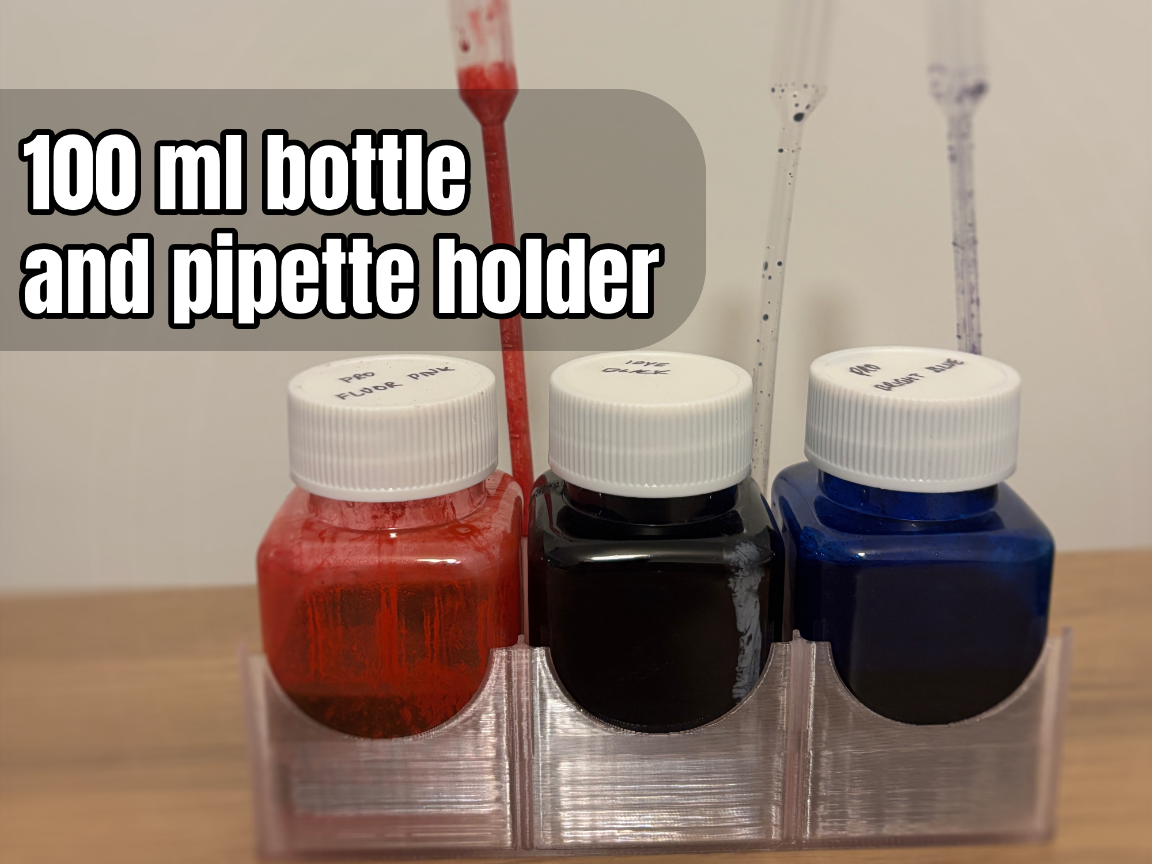 100 ml Bottle and Pipette holder for Disc Golf Dye