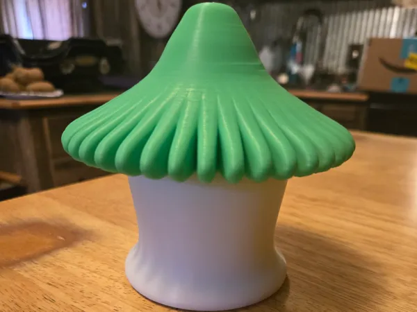 Boîte champignon cannelée