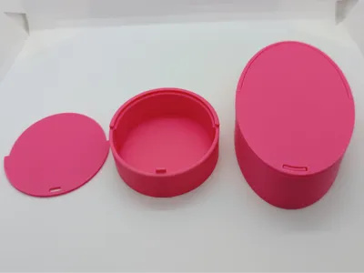 Oval customizable box with lid (also with eyelet)
