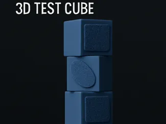 Soft Surface Cube — Fuzzy Skin Calibration Test