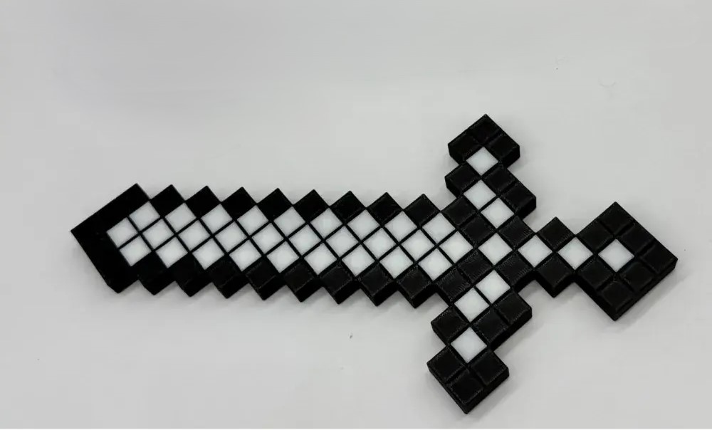 Miniatura 1 do modelo 3D 【20分钟】一盘打印我的世界铁剑