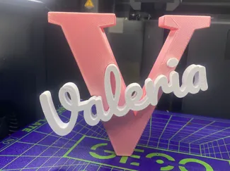 Lettera 3D Personalizzata con Nome Incastro no ams
