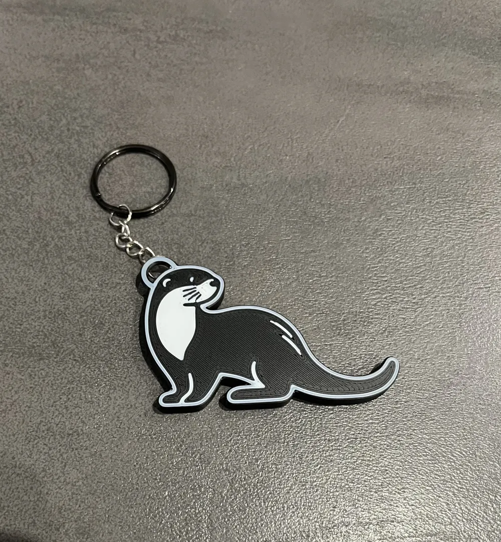 adorable otter keychain - Free 3D Print Model - MakerWorld