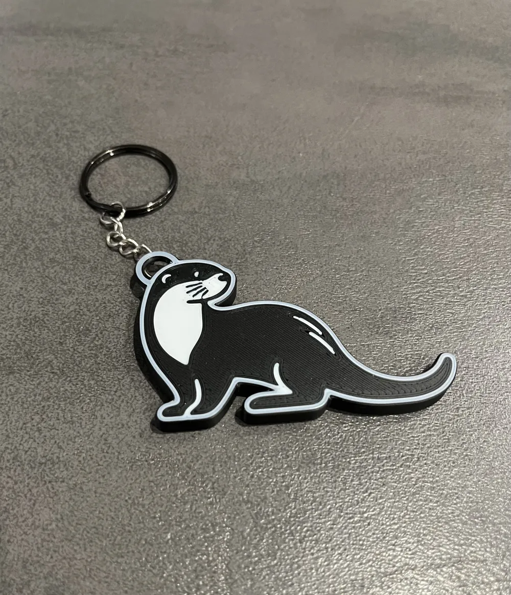 adorable otter keychain - Free 3D Print Model - MakerWorld