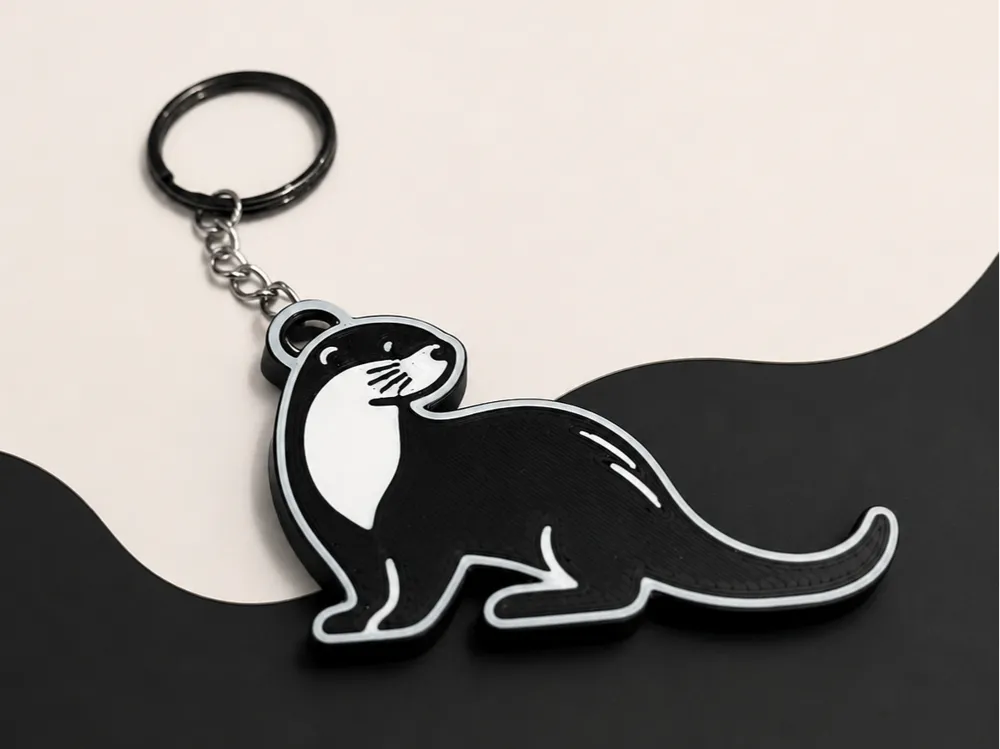 adorable otter keychain - Free 3D Print Model - MakerWorld