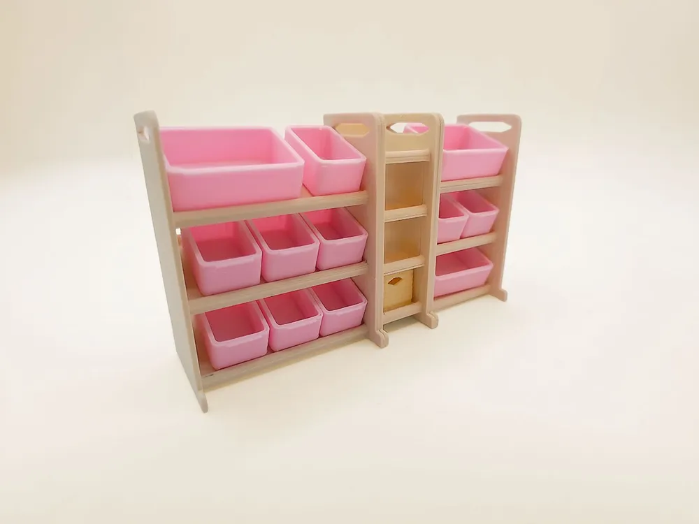 Modular Kids Toy Organizer System 1:12 1:18 1:6 - Free 3D Print Model ...