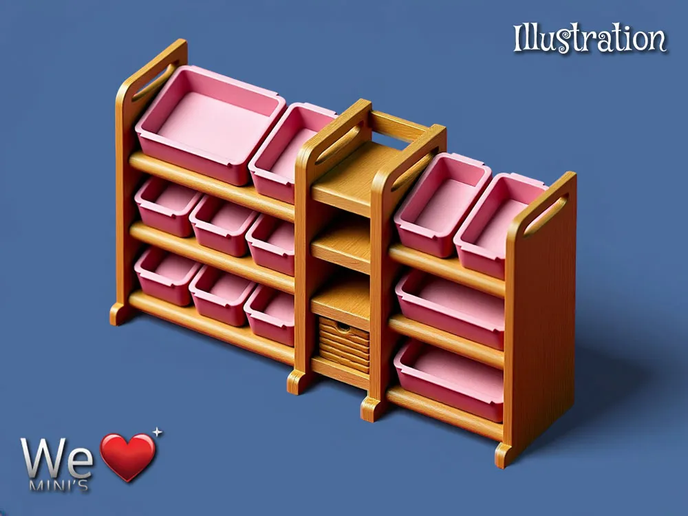 Modular Kids Toy Organizer System 1:12 1:18 1:6 - Free 3D Print Model ...