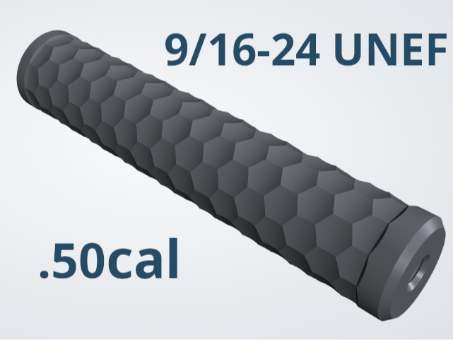 High Power Moderator Hexagon .50 (9/16-24 UNEF)
