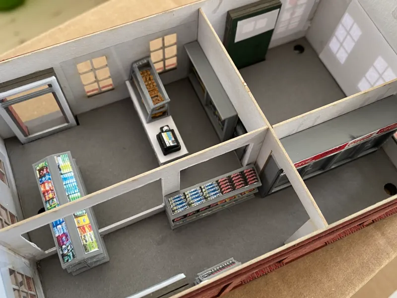 H0-scale / 1:87 Interior for convenience store