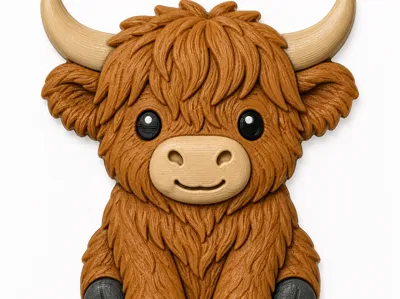 Cute Highland Cow magnet