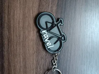 Keychain Gravel bike black green