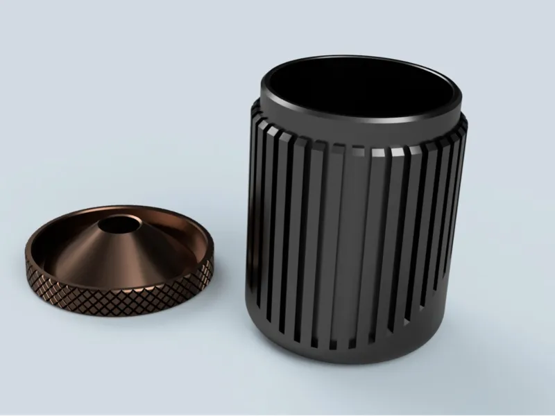Ashtray modern Jar with cone Lid