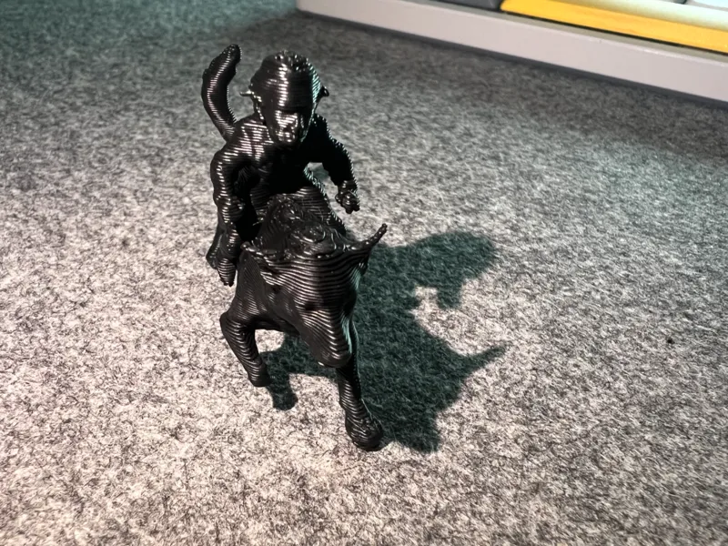 Gnome Bard riding Blinkdog Miniature DnD Tabletop