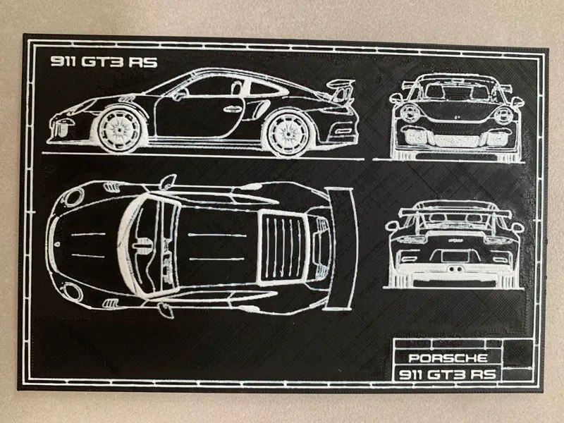 Hueforge - GT3 RS Blueprint 